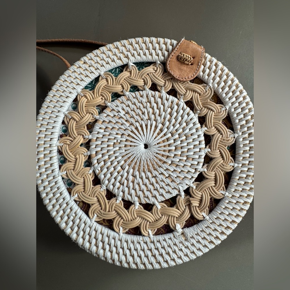 Novum Crafts Round Rattan Bag - Picture 4 of 9